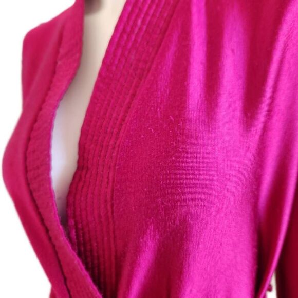 Women's medium vintage plum burgundy pomegranate full-length robe - Picture 2 of 6